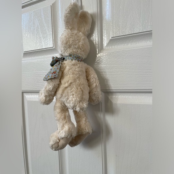 GUND Easter Bunny Plush Bunny Rabbit Plush Floral Cotton Bow Tie 14” - Picture 4 of 6